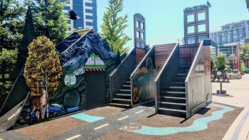 Wildlife crossing exhibit, Science World. Metrographics